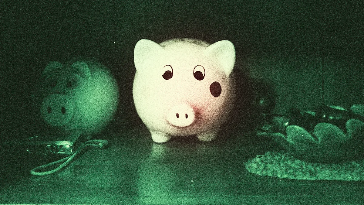 Piggy banks, Fast Company article illustration