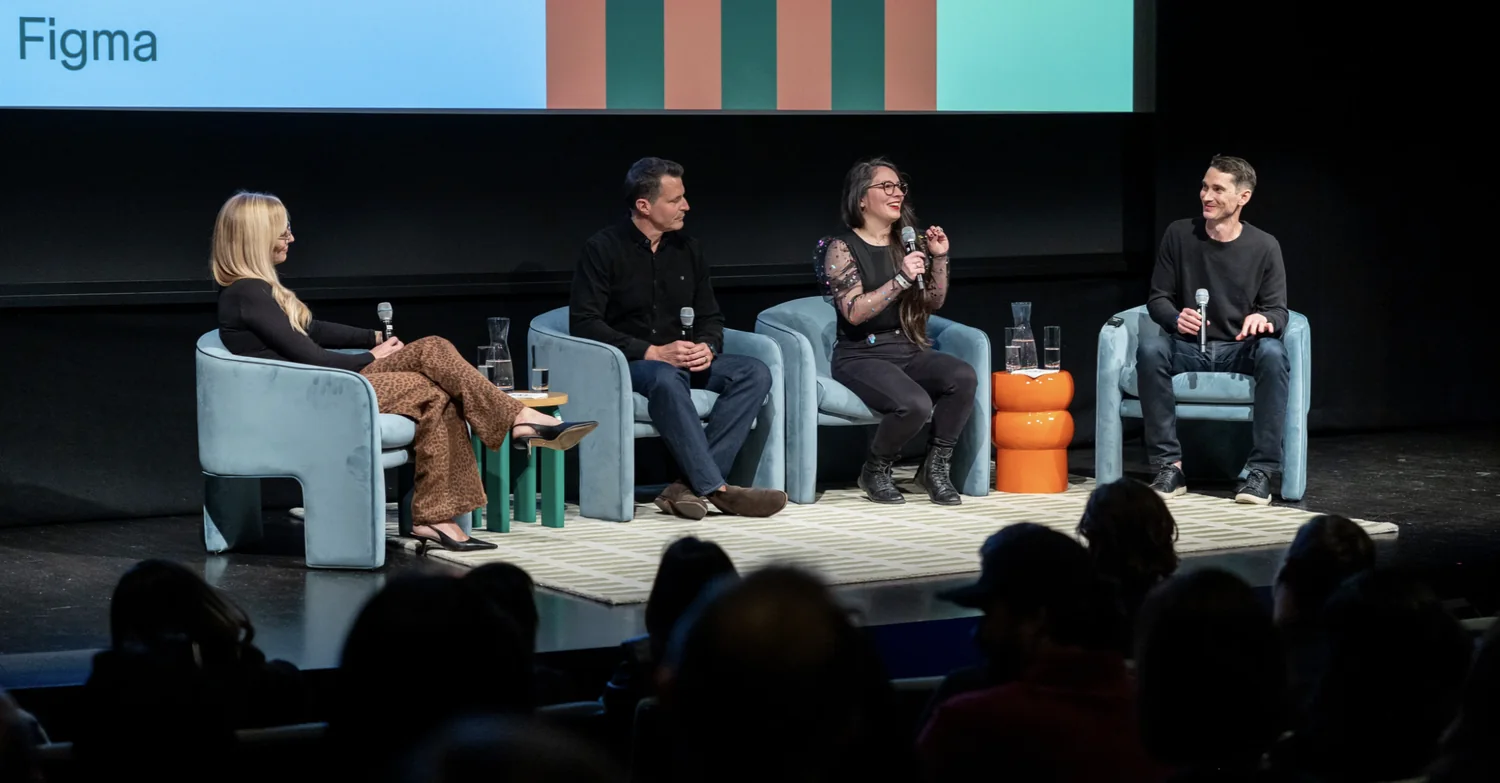 Figma Leadership Collective panel on stage