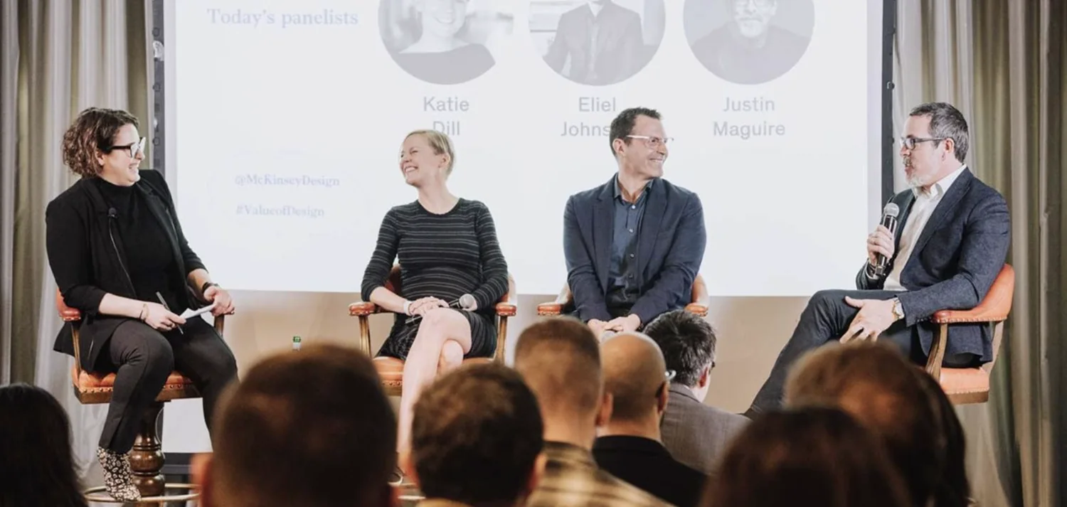 Eliel Johnson on a McKinsey Design panel with Katie Dill and Justin Maguire